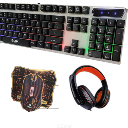 Kit Combo Gamer Teclado + Mouse + Mousepad + Diadema Linx Cbg-01x4 Combo Gamer X4 Linx Cbg-01x4