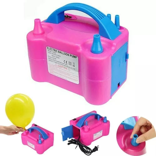 Inflador De Globos Electrico 600 Watts Doble Boquilla