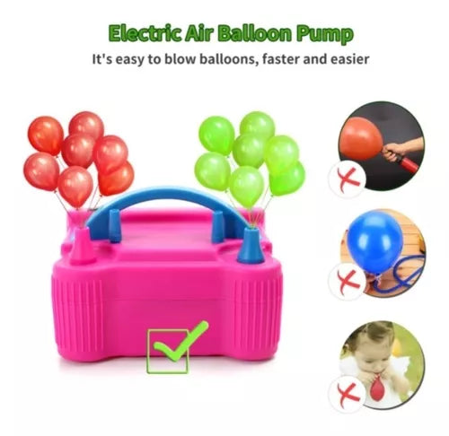 Inflador De Globos Electrico 600 Watts Doble Boquilla