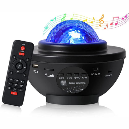 Proyector De Luz LED Galaxia Nebulosa Parlante Bluetooth USB