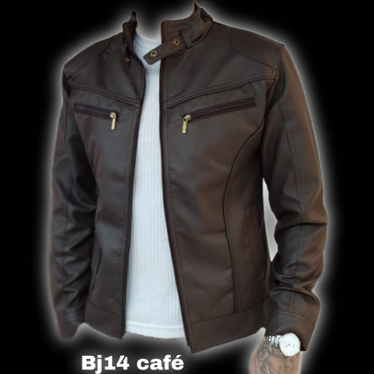 Chaqueta de cuero textil T17