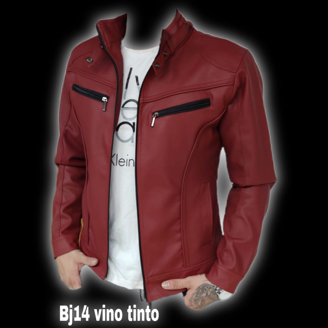 Chaqueta de cuero textil T17